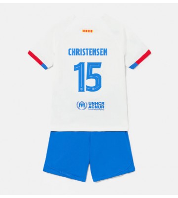 Barcelona Andreas Christensen #15 Replica Away Stadium Kit for Kids 2023-24 Short Sleeve (+ pants)